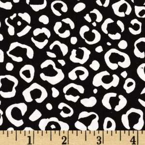  44 Wide Animal Prints Leopard Black/White Fabric By The 