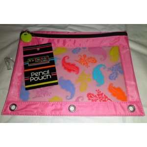  Pencil Pouch 3 Ring Binder Add On   Pink Paisley Office 