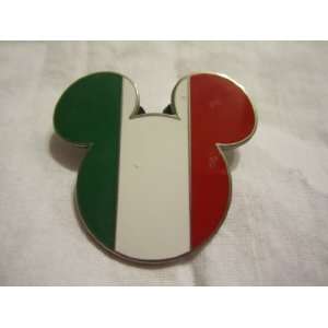  2006 Disney Mickey Mouse Italy Ears EPCOT World Flag Lapel 