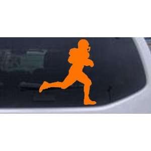 Orange 20in X 17.5in    Football Player Running Sports Car Window Wall 