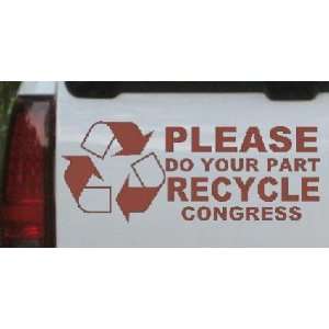  Brown 54in X 21.6in    Please Recycle Congress Political 