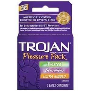  Condom Trojan Pleasure Pack 3 Pack Health & Personal 