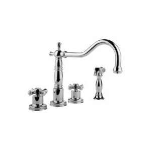   Two Handle Widespread Kitchen Faucet with Sidespray GN 4220 C3 PC