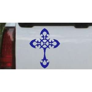 Rad Cross Christian Car Window Wall Laptop Decal Sticker    Blue 22in 