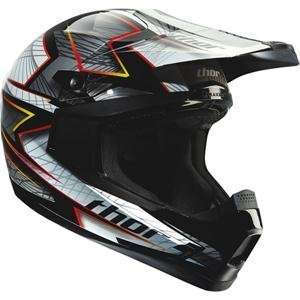   Quadrant Black Spiral Motocross Helmet (Small   0110 2753) Automotive