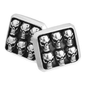  Sterling Silver Six Skull Faces CL 0173 Jewelry