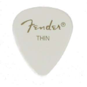   Celluloid White Thin Pickpacks (12 picks in a clamshell), 098 0351 780
