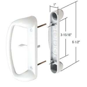  High Profile White Mortise Style Sliding Glass Door Handle 
