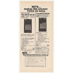  1973 MITS 941M 908M Handheld Calculators Print Ad
