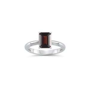  5.47 Cts Garnet Solitaire Ring in 14K White Gold 4.5 