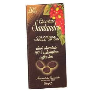 SANTANDER 70% Cocoa Coffee Bits Bar 10 Grocery & Gourmet Food