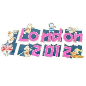  2012 Olympics NBC London Mascot Sports Puzzle Pin Set 