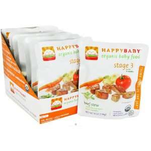 Happybaby Organic Baby Food Stage 3 Meals Ages 7+ Months Beef Stew   4 
