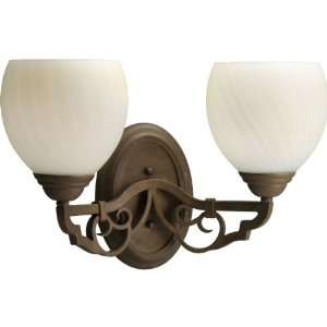 Progress Lighting P2747 102 2 Light Bath Bracket with Antique Swirl 