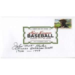 John Mule Miles Negro League Autographed First Day Co 