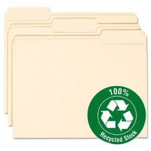 New Smead 10339   100% Recycled File Folders, 1/3 Cut, One Ply Top Tab 