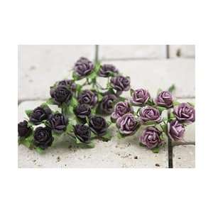  Prima Flowers Mini Roses 24/Pkg Deep Purple MR53 5575; 4 