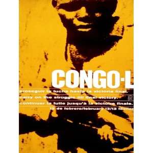 com 18x24 Political Poster.Solidarity with the Congo L, Africa Anti 