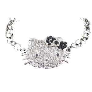 Hello Kitty Black Bow Toggle Bracelet made up of Crystal & Rhinestone 