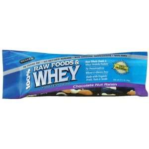  100% Raw Foods+Whey Protein Bar Chocolate Nut Raisin 12 