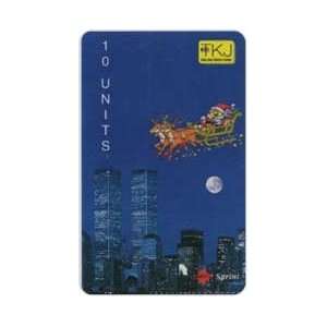 Collectible Phone Card 10u TKJ Christmas   Santa In Sleigh Flying 