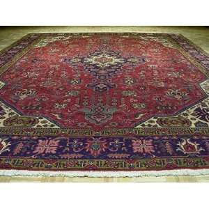   Shipping & Free Pad 10x13 Hand Knotted Wool Persian Tabriz Rug G109