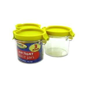  Airtight spice jars, package of 3, assorted colors   Pack 