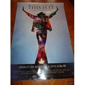  This Is It Michael Jackson 2010 Movie Poster 27x40 New 