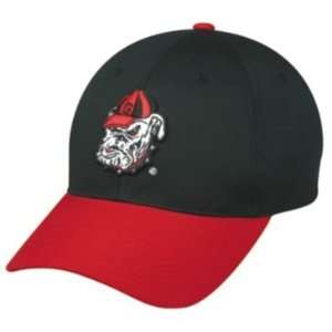  Black and Red Georgia Bulldogs Hat with Velcro Closure 