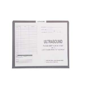 Ultrasound   Gray Kraft, Black Category Insert Jackets, Open Top, 10 1 