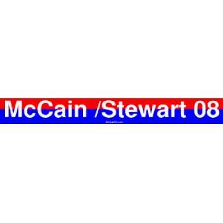  McCain /Stewart 08 Large Bumper Sticker Automotive