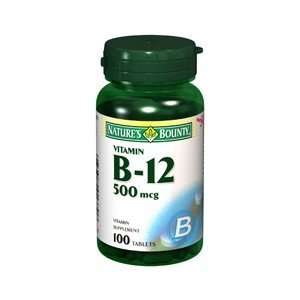  NB VIT B 12 500MCG 1370 100TB NATURES BOUNTY Health 