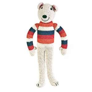  Anne Claire Petit Crocheted Teddy Bear With Striped Jumper 