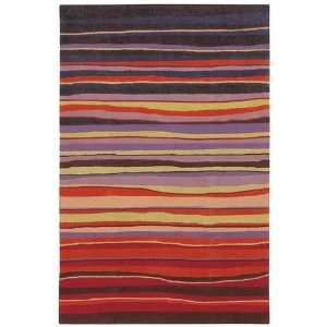   Shaw Loft Candy Stripes Red 13800 5 X 7 6 Area Rug