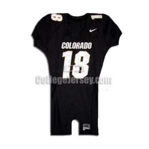  Black No. 18 Game Used Colorado Nike Football Jersey 
