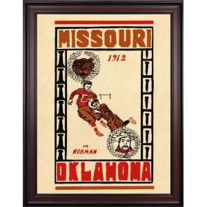  1912 Oklahoma vs Missouri 36 x 48 Framed Canvas Historic 