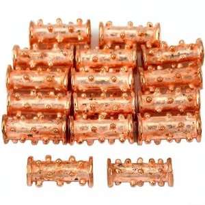  15g Dot Bali Tube Beads Copper Plate 12mm Approx 15