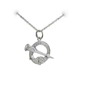   Workshops Silver 16x23mm Tara pendant with Rolo chain 22 inches