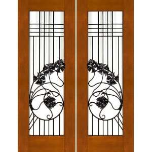 NW 1637 72x96 Pair of 2 1/4 Thick Contemporary Mahogany Doors 
