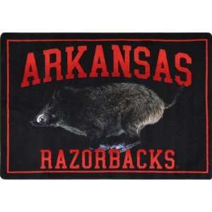Joy Carpets 1682 NCAA Arkansas Razorbacks Novelty Rug Size 54 x 78 