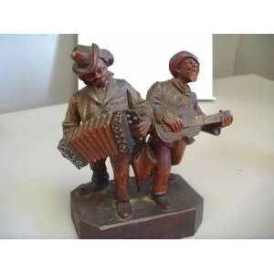   Suisse Montreux CARVED WOOD Two Man Band Music 