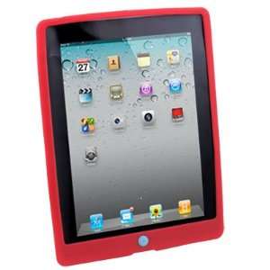  Red Silicone Protective Soft Case Cover for THE NEW IPAD 3 
