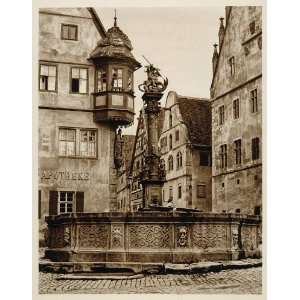  1925 Marienapotheke Fountain Rothenburg ob der Tauber 
