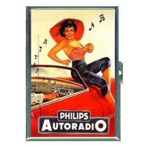  Pin Up 1950s Philips Autoradio ID Holder, Cigarette Case 