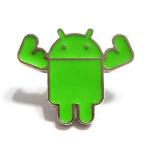Mobile World Congress 2011 Google Android Pin Badge Muscleman Flexing 