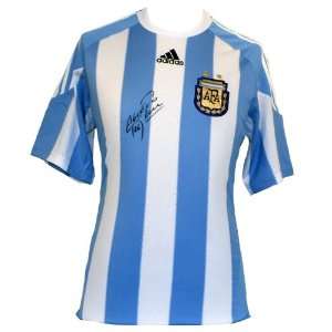    Sergio Aguero Front Signed Argentina Shirt