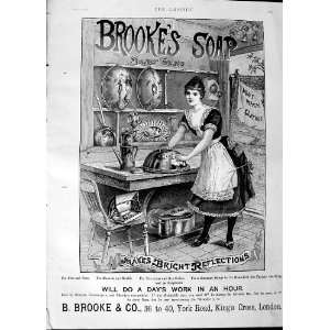  1890 Advertisement Brookes Monkey Brand Soap London