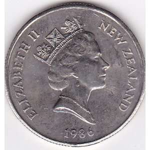  1986 New Zealand 50 Cents Coin 