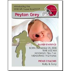  Football Star Birth or Adoption Announcement Everything 