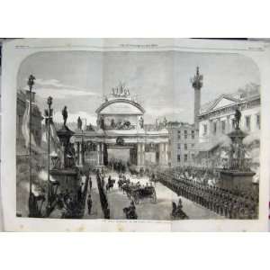  1863 Royal Procession Grand Arch London Bridge Print
